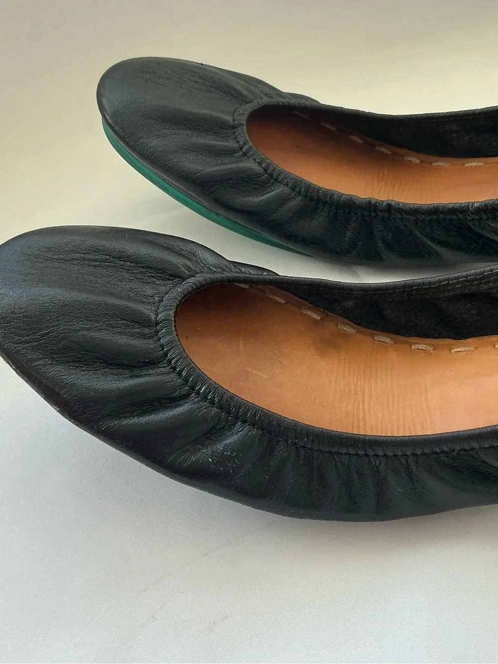 Tieks by Gavrieli Ballet Flats Womens Size 9 Taupe Leather Slip On Comfort Shoes